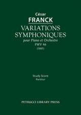 Variations Symphoniques, Fwv 46: Study Score