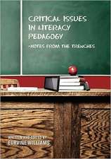 Critical Issues in Literacy Pedagogy: Notes from the Trenches