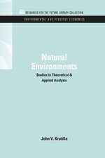 Natural Environments: Studies in Theoretical & Applied Analysis