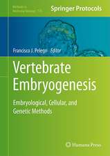 Vertebrate Embryogenesis: Embryological, Cellular, and Genetic Methods