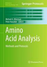 Amino Acid Analysis: Methods and Protocols