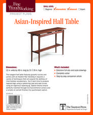 Fine Woodworking's Asian-Inspired Hall Table Plan