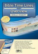 Bible Time Lines and Overview - Bible Insert