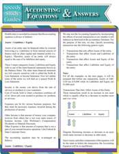 Accounting Equations and Answers (Speedy Study Guides