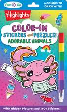 Color-In Stickers and Puzzles! Adorable Animals