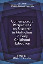 Contemporary Perspectives on Research in Motivation in Early Childhood Education