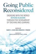 Going Public Reconsidered: Engaging With the World Beyond Academe Through the Scholarship of Teaching and Learning