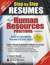 STEP-BY-STEP RESUMES For all Human Resources Positions