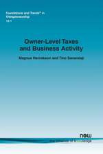 Owner-Level Taxes and Business Activity