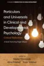 Particulars and Universals in Clinical and Developmental Psychology