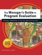 Manager's Guide to Program Evaluation