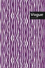 Vogue Lifestyle, Animal Print, Write-in Notebook, Dotted Lines, Wide Ruled, Medium Size 6 x 9 Inch, 144 Sheets (Purple)