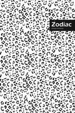 Zodiac Lifestyle, Animal Print, Write-in Notebook, Dotted Lines, Wide Ruled, Medium Size 6 x 9 Inch, 144 Pages (White)