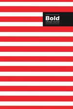 Bold Lifestyle Journal, Creative Write-in Notebook, Dotted Lines, Wide Ruled, Medium Size (A5), 6 x 9 Inch (Red)