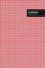 Craftsman Lifestyle Journal, Creative Write-in Notebook, Dotted Lines, Wide Ruled, Medium Size (A5), 6 x 9 (Pink)