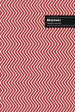 Discover Lifestyle Journal, Creative Write-in Notebook, Dotted Lines, Wide Ruled, Medium Size (A5) 6 x 9 Inch (Red)