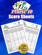 Phase 10 Cards Score Sheets