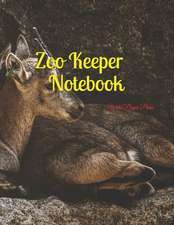 Zoo Keeper Notebook: Large Size 8.5 X 11 Ruled 150 Pages Softcover