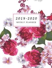 2019-2020 Weekly Planner: Large Two Year Planner with Floral Cover and Coloring Pages (Volume 3)