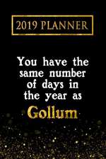 2019 Planner: You Have the Same Number of Days in the Year as Gollum: Gollum 2019 Planner