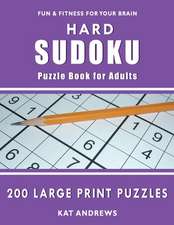 Hard Sudoku Puzzle Book for Adults