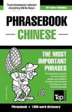 Phrasebook-Chinese Phrasebook and 1500-Word Dictionary