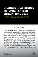 Changes in Attitudes to Immigrants in Britain, 1841-1921