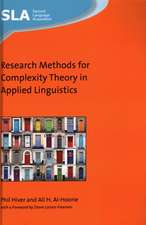 Research Methods for Complexity Theory in Applied Linguistics