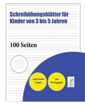 Schreibübungsblätter für Kinder von 3 bis 5 Jahren