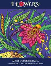 Adult Coloring Pages (Flowers)