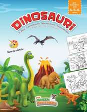 Dinosauri, libro da colorare per bambini età 4 - 5 - 6 anni, T-Rex Carnotauro Spinosauro Triceratopo e molti altri da incontrare