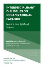 Interdisciplinary Dialogues on Organizational Pa – Learning from Belief and Science