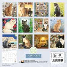 Ivory Cats by Lesley Anne Ivory Mini Wall Calendar 2026 (Art Calendar)