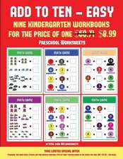 Preschool Worksheets (Add to Ten - Easy)