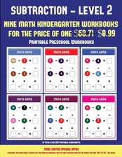 Printable Preschool Workbooks (Kindergarten Subtraction/taking away Level 2)