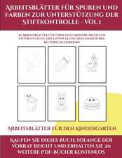 Arbeitsblätter für den Kindergarten (Arbeitsblätter für Spuren und Farben zur Unterstützung der Stiftkontrolle - Vol 1)