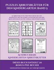 Ausdruckbare Kindergarten-Arbeitsblätter (Puzzles Arbeitsblätter für den Kindergarten