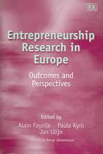 Entrepreneurship Research in Europe – Outcomes and Perspectives