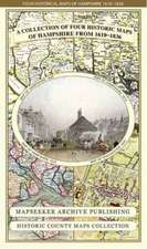 Hampshire 1610 - 1836 - Fold Up Map that features a collection of Four Historic Maps, John Speed's County Map 1611, Johan Blaeu's County Map of 1648, Thomas Moules County Map of 1836 and a Plan of Winchester 1805 by Cole and Roper. The maps also feature three historic views from the 1840's, Gosport, Men of War at Spithead and The Saluting Platform at Portsmouth.