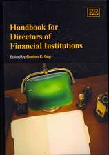 Handbook for Directors of Financial Institutions