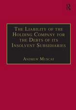 The Liability of the Holding Company for the Debts of its Insolvent Subsidiaries