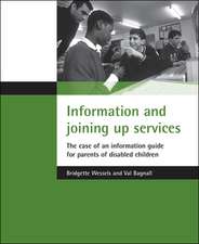 Information and joining up services – The case of an information guide for parents of disabled child ren