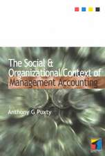 Social and Organizational Context of Management Accounting