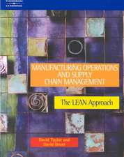 Manufacturing Operations and Supply Chain Management