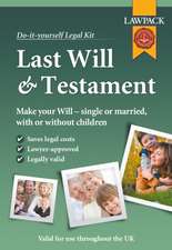 Last Will & Testament Kit (Do It Yourself Kit)