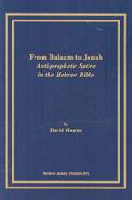 From Balaam to Jonah