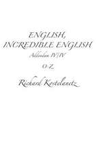 English, Incredible English Addendum IV/IV