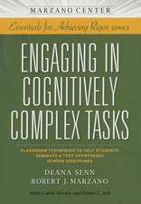 Engaging in Cognitvely Complex Tasks: Classroom Techniques to Help Students Generate & Test Hypotheses Across Disciplines