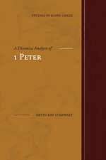 A Discourse Analysis of 1 Peter