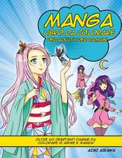 Manga libro da colorare per adulti i per bambini